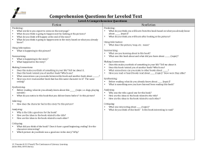 Copy of A-Z Leveled Comprehension Questions