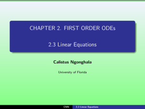 UF MAP2303 Linear Differential Equations