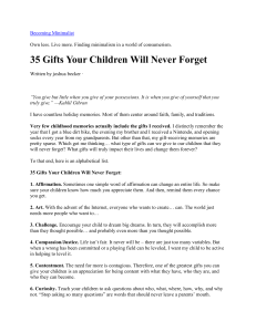 35 real gifts to my babies