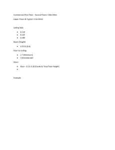 Architectural Design Guidelines: Floor & Ceiling Dimensions