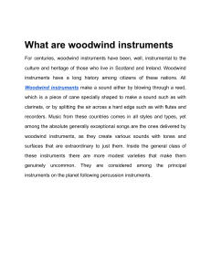 What are woodwind instruments