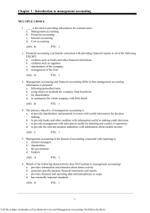 Introduction To Management Accounting By Academia