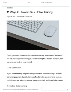 11 Ways to Revamp Your Online Training - Training Industry