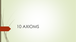 10 AXIOMS (REPORT)