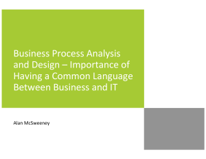 Business Process Analysis and Design