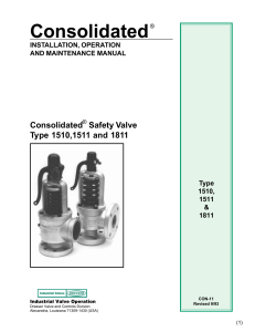 Consolidated Safety Valve Type 1510,1511 and 1811