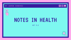 HEALTH NOTES SANCHEZ