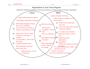 ANSWER KEY: China and Japan Imperialism Venn Diagram