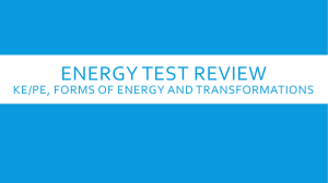 Energy Test Review Game
