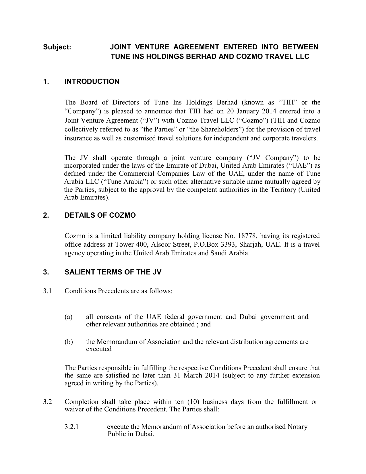 Joint Venture Agreement Template 22 With termination of shareholders agreement template