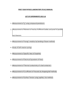 first semester physics lab manual 2015