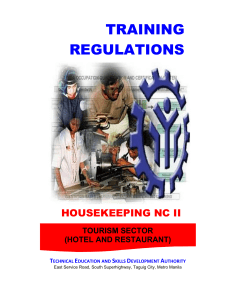 TR Housekeeping NC II