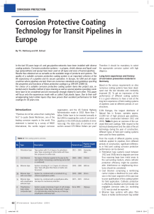 Corrosion Protective Coating Technology for Transit Pipelines