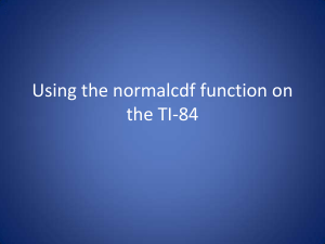 normalcdfTI-84: TI-83