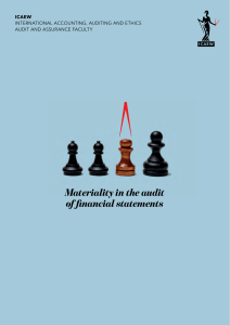 Materiality in the audit of financial statements