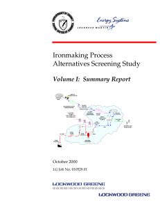 Ironmaking ProcessAlternatives Screening Study