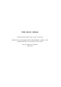 Douay-Rheims Bible: Old & New Testaments