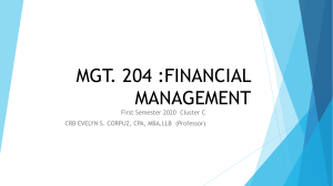financial management 204