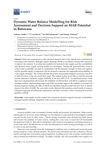 Dynamic Water Balance Modeling for MAR in Botswana