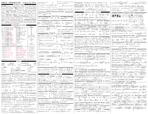 20140828 Physics Formula Sheet