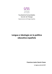 2017 García Yanes, Francisco Javier Lengua e ideología en la política educativa española