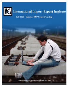 IIEI 2006 - 2007 General Catalog PDF