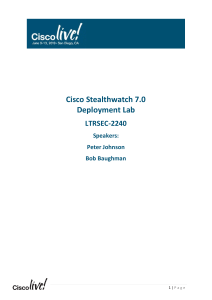 Cisco Stealthwatch 7.0 DeploymentLab