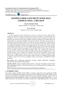 GEOPOLYMER CONCRETE WITH SELF COMPACTING