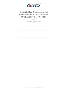 Descriptive Statistics