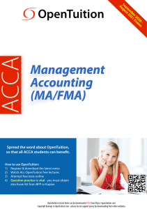 ACCA FCMA S20-Notes