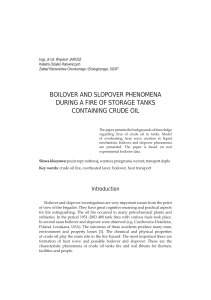 Boilover & Slopover in Crude Oil Tank Fires