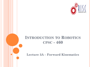Lecture 3A - Forward Kinematics