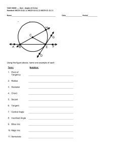Quiz 1 - Angles of Circles-3