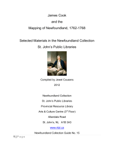 James Cook and Mapping in Newfoundland, 1762-1768 (2012)