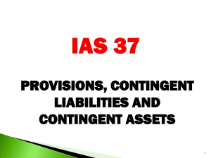 Chapter Four - Provisions and Contingencies IAS 37