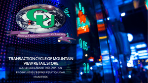 TRANSACTION CYCLE OF MOUNTAIN VIEW RETAIL STORE