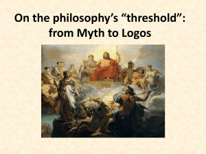 Myth to Logos