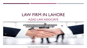Law Firm in Lahore - Get Best Law & Legal Services by Law Firms in Lahore