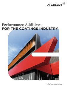 Clariant Brochure Performance Additives for the Coatings Industry 202001 EN