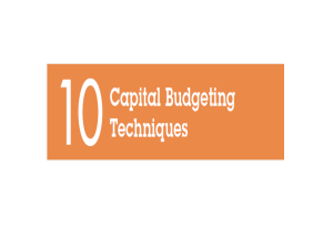 Capital Budgeting Chapter 10