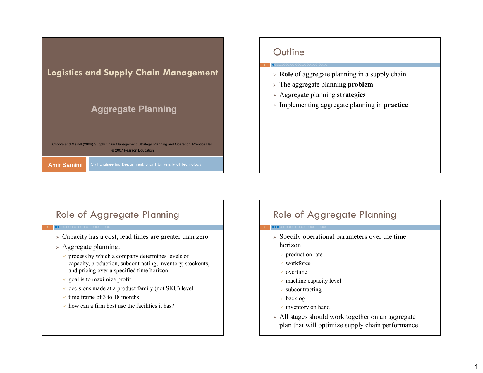 Aggregate Planning Ppt Slides