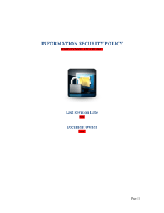 Information Security Policies - TEMPLATE