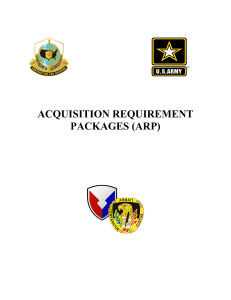 Acquisition Requirement Packages (ARP) Handbook