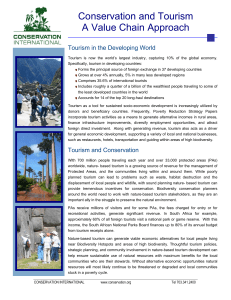 Conservation & Tourism: A Value Chain Approach