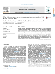 Effect of heat treatment on neutron attenuation characteristics of high density concretes (HDC)