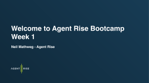 Agent Rise Bootcamp Week 1 