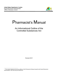 DEA Manuel - Pharmacist's Manual