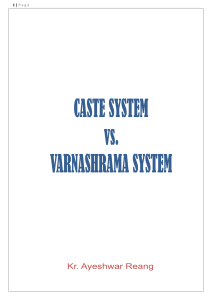 Caste & Varna by Kr. Ayeshwar Reang
