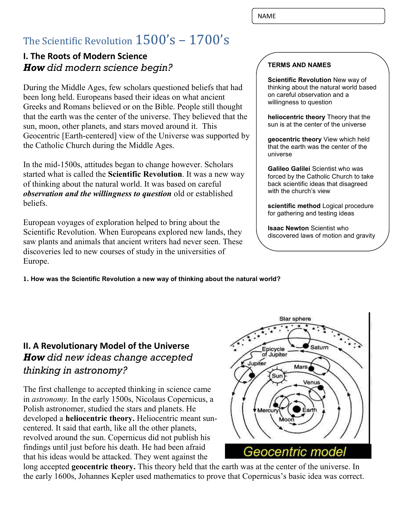 Reading The Scientific Revolution