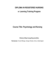 Psychology and Nursing